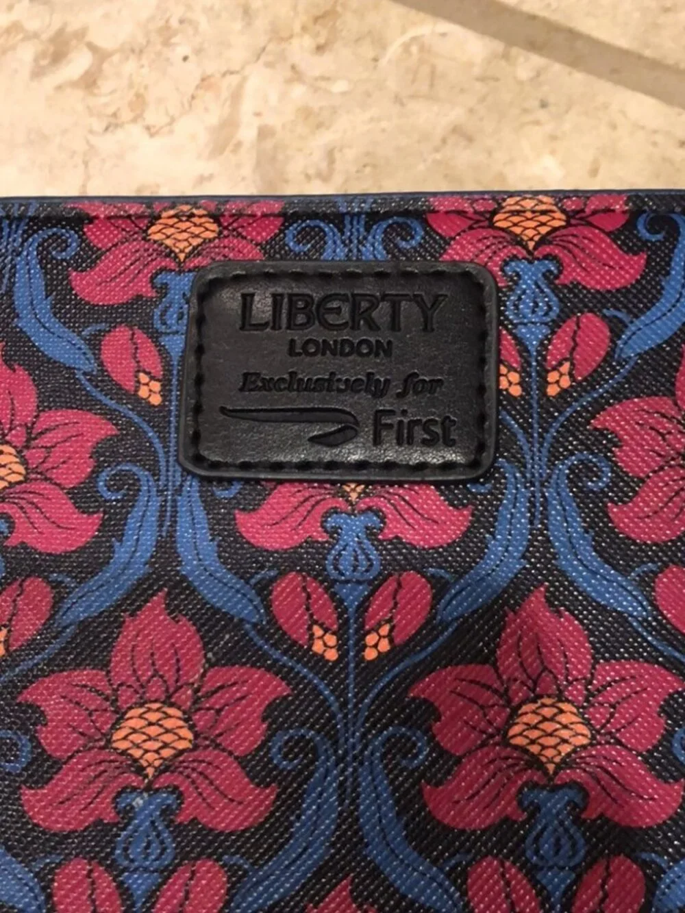 New Liberty London colorful floral square mini clutch wristlet toiletry handbag